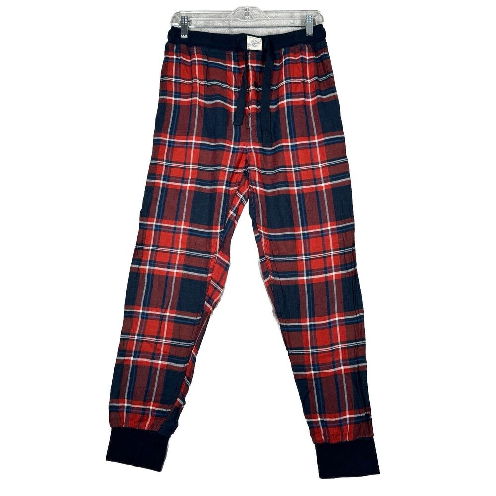 Lucky Brand Pajama Pants Womens‎ Small Red Navy Blue Plaid Casual Loungewear